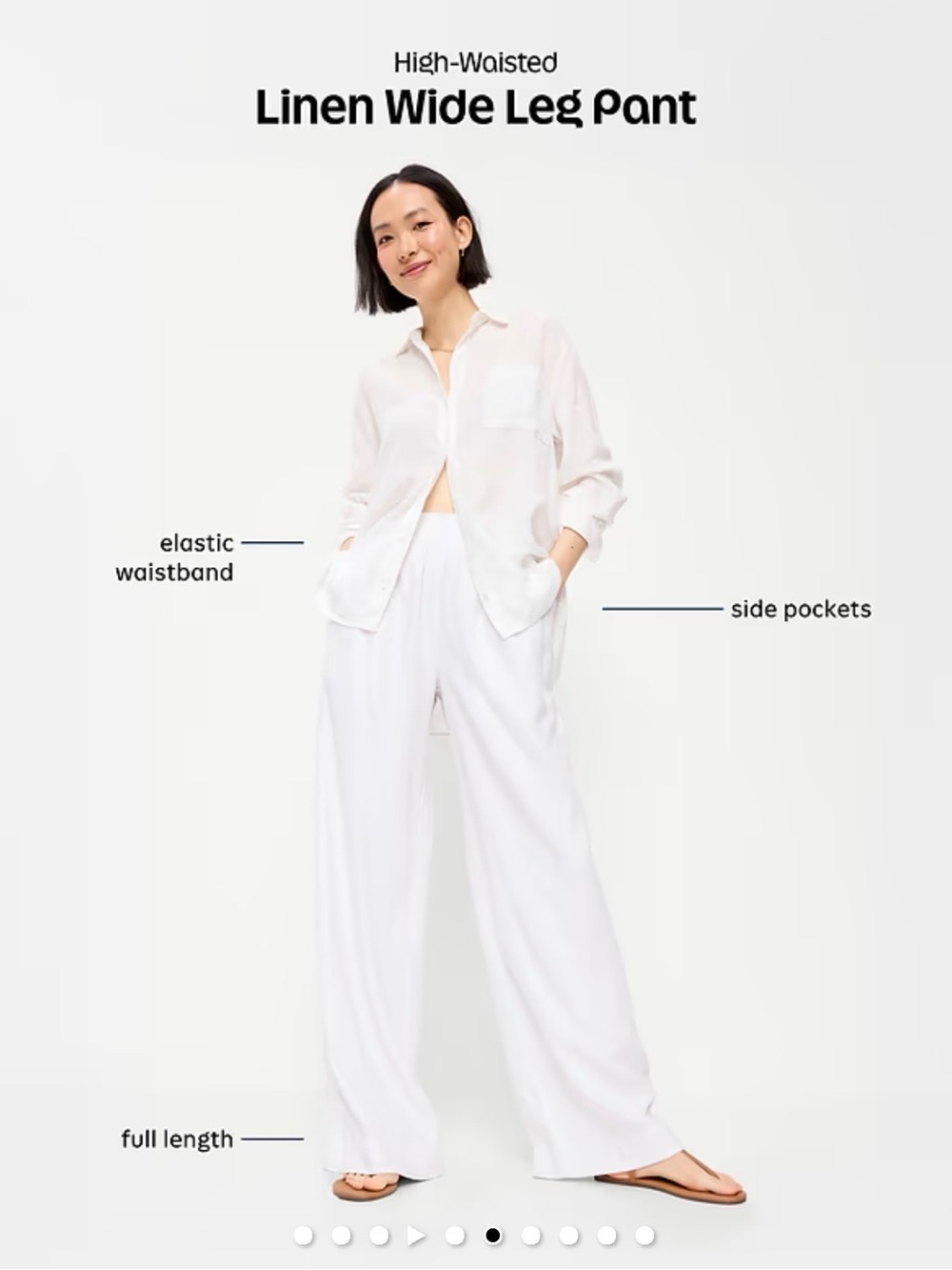 Old Navy High-Waisted Linen-Blend Super Wide-Leg Pants - Picture 6 of 6